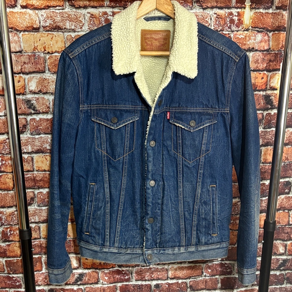 Levi Strauss Blue Denim Sherpa Jacket medium men’s